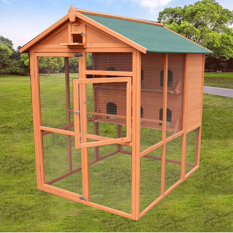 Urban Farming House - กรงเลี้ยงนกพิราบและสัตว์ปีกกลางแจ้งแบบใหม่ ขนาดใหญ่ กันฝน ทำจากไม้ เหมาะสำหรับฟาร์มในเมืองและสวน